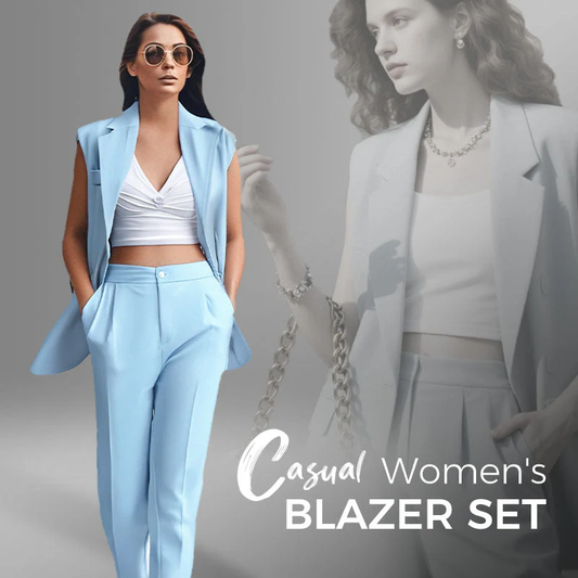⏰Last Day Sale 49% Off💖Women’s Stylish Sleeveless Blazer & High-Waisted Pants Set